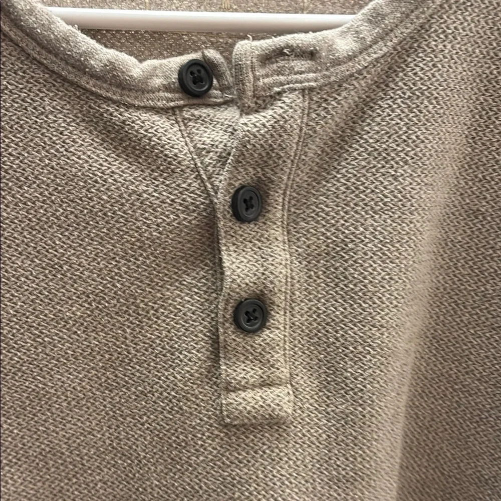 Mutual Weave Men's Beige Sweater - Picture 3 of 4